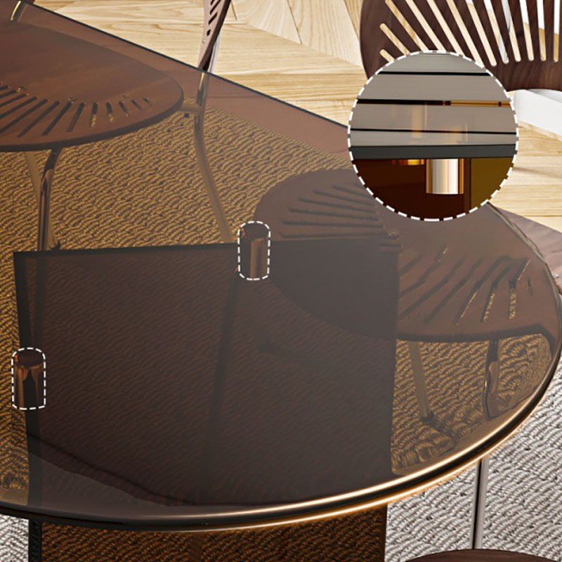 Glass Dining Room Collection Contemporary Double Pedestal Dining Table