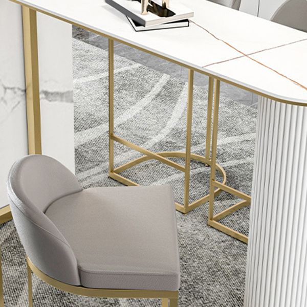 1/5 Pieces Table and Stool Set Contemporary Oval Pub Table Set