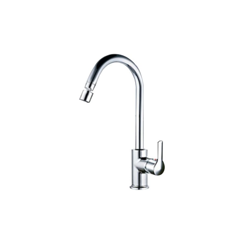 1 Hole Kitchen Faucet Metal High Arch Kitchen Sink Faucet with No Sensor