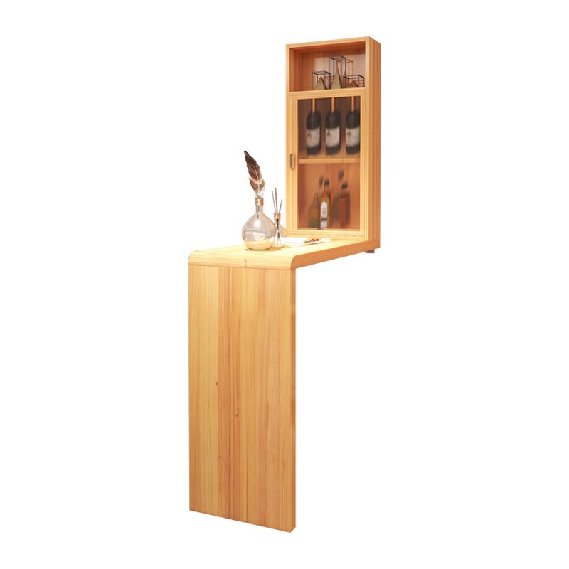 Modern Bar Dining Table Rectangle Bar Solid Wood Table in Natural