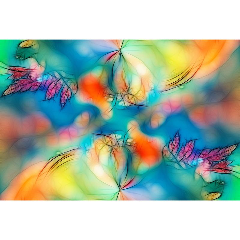 Abstract Style Illustration Mural Wallpaper Decorative Bedroom Wall Mural