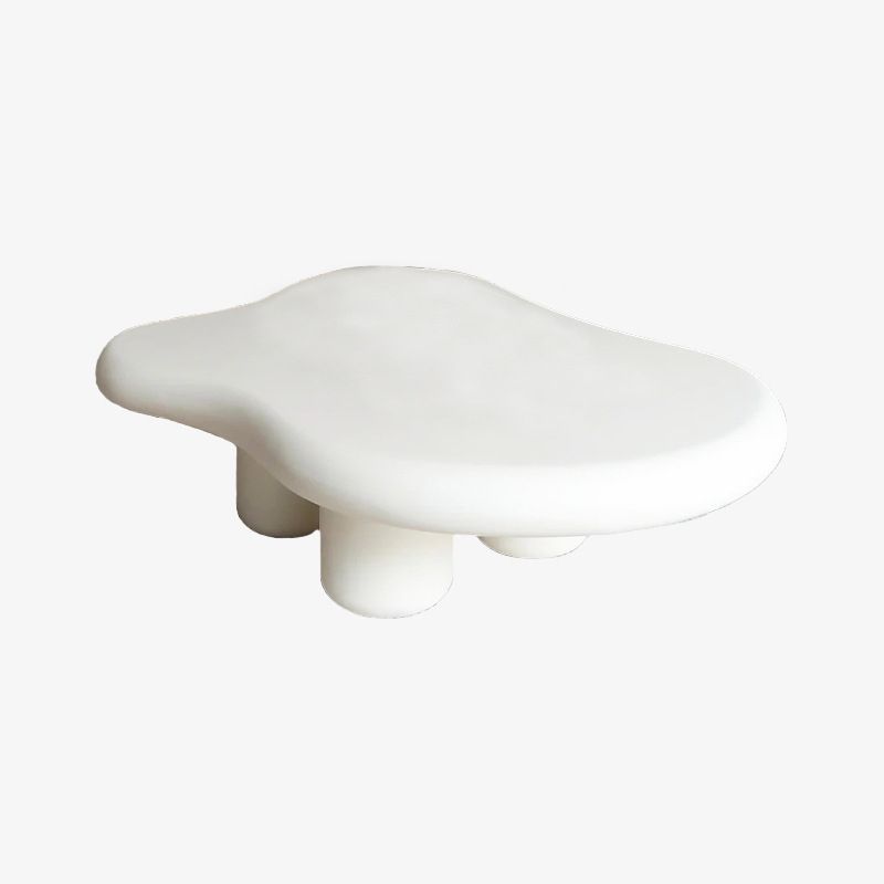 Nordic Irregular 4 Legs Coffee Table 11.8" H Wood Cocktail Table
