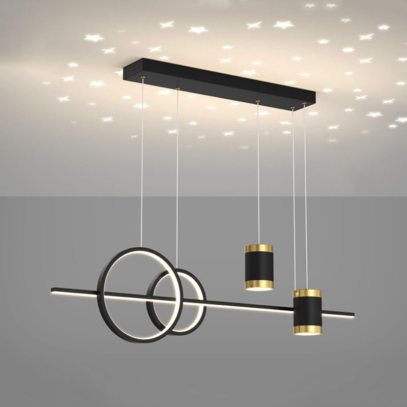 Modern Metal Island Light Geométrico Multi Light LED PRIGHT para dormitorio