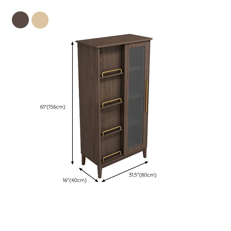 Glam Antique Finish Shelf Bookcase Standard Book Shelf with Shelves