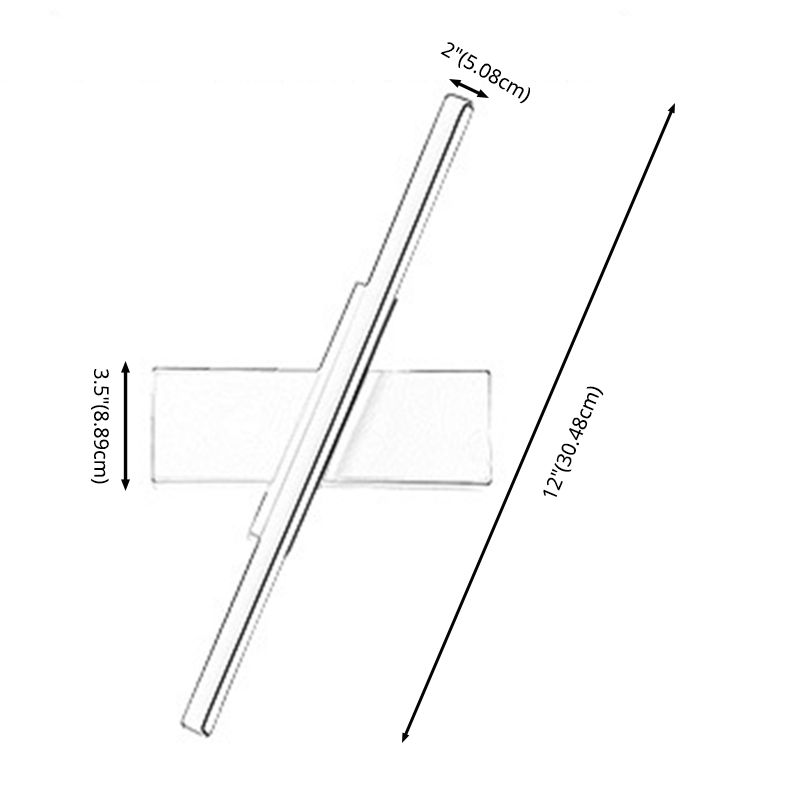 Moderne minimalistische stijl lineaire wandgemonteerde verlichtingsbeveiliging metaal 1 lichte wandwanden voor slaapkamer