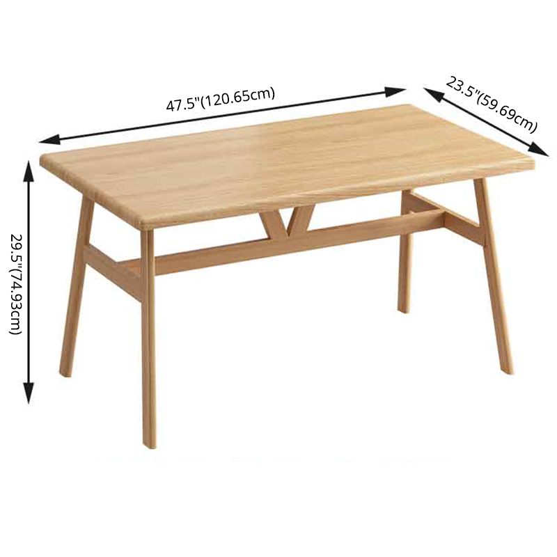 Rectángulo Conjunto de comedor contemporáneo MDF Conjunto de muebles de comedor de altura estándar con base de caballete