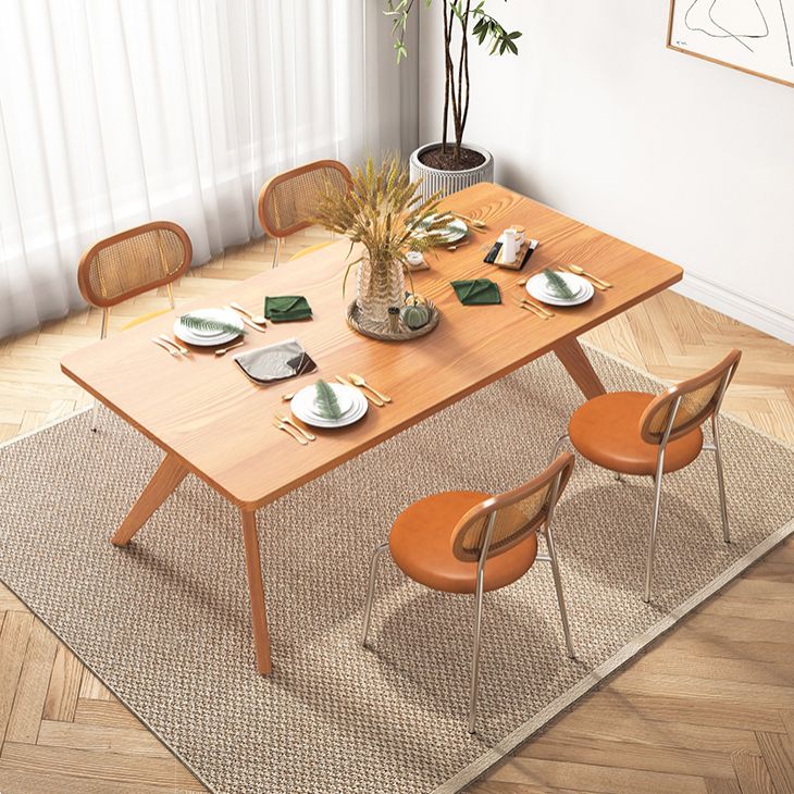 Rectangle Dining Set 1/2/5 Pcs Solid Wood Dining Table and Chairs