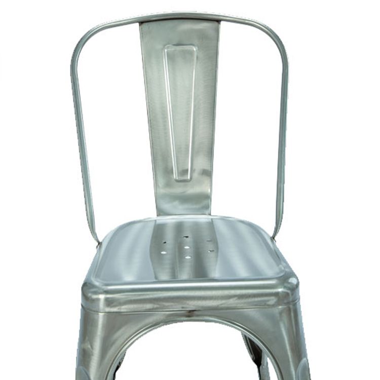 Industrial Dining Chair Slat Back Chair with 4 Metal Legs for Home Use