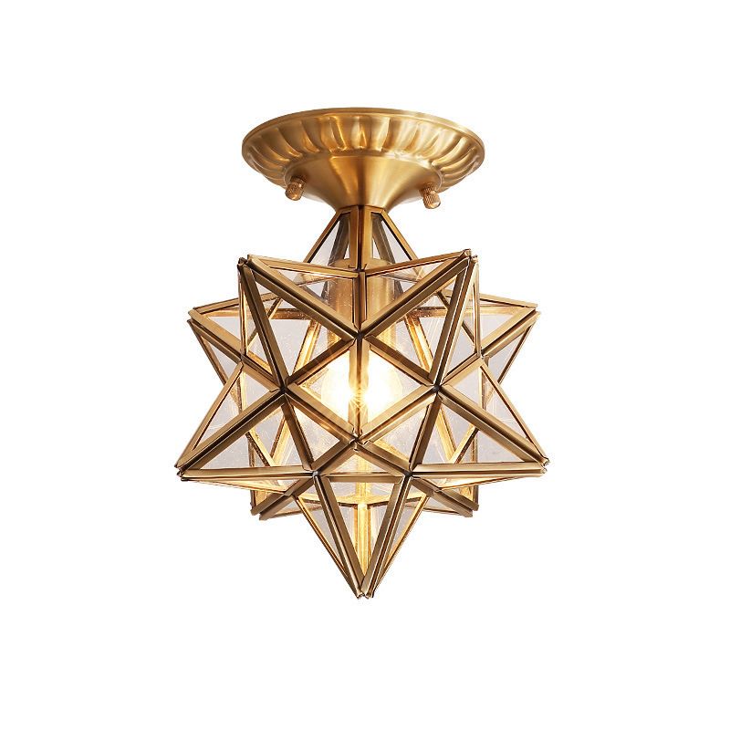 Star Shape Flush Mount Light Fixtures 1 Light Flush Mount Ceiling Light