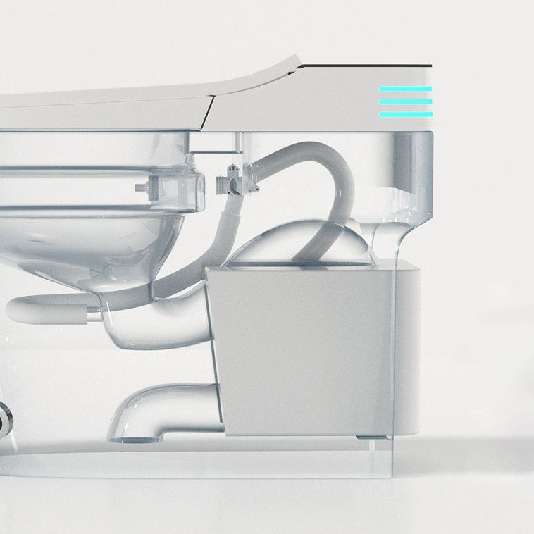 Modern Toilet Bowl ABS Floor Mounted Siphon Jet Flush Toilet