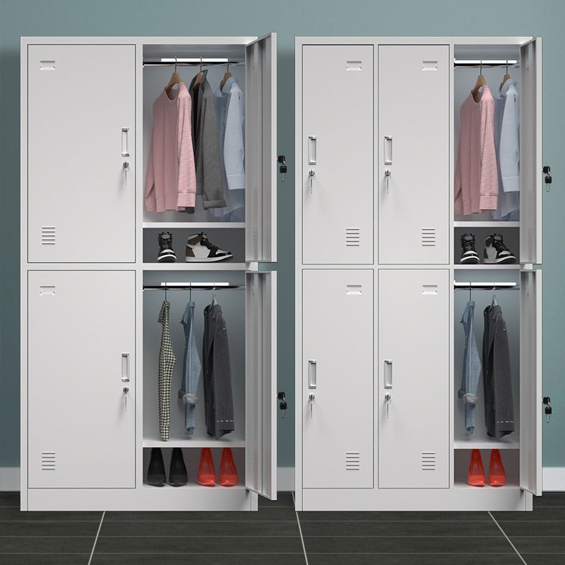 Metal Contemporary Cabinet for Home Grey Steel Storage Cabinet