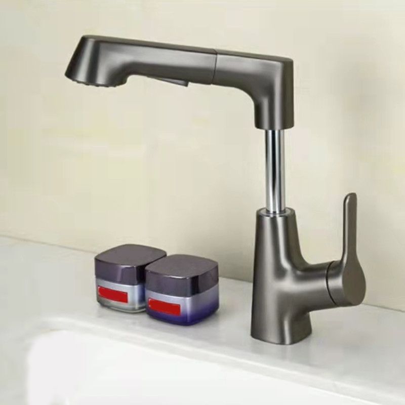 Centerset Sink Faucet Contemporary Pull-out Faucet with Single Handle