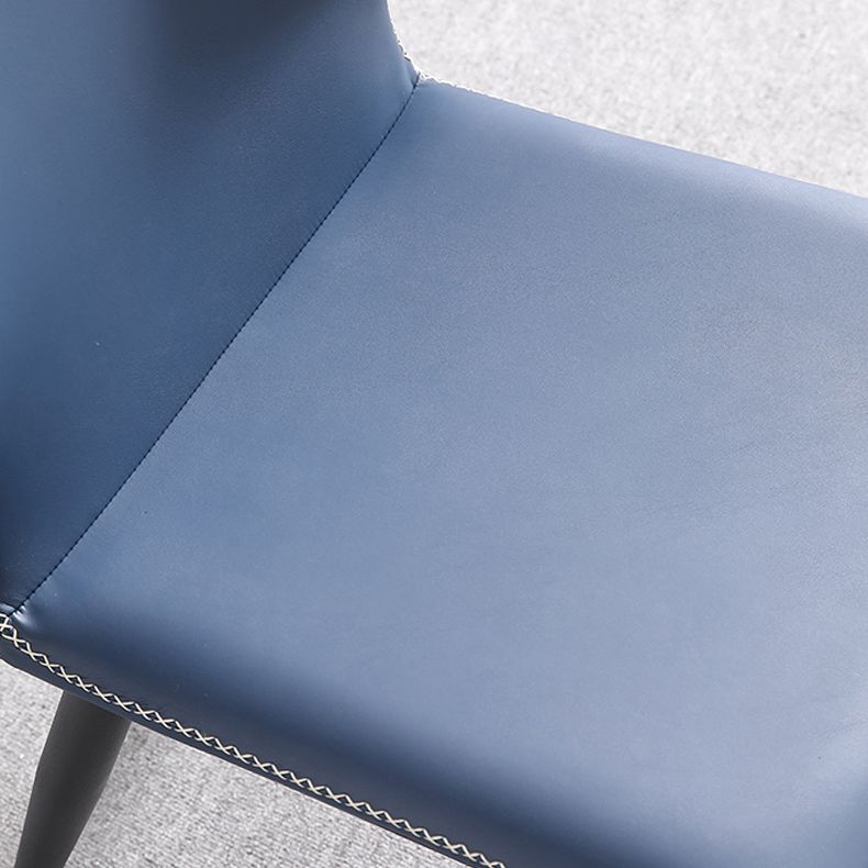 Silla de metal de cocina de estilo moderno Silla lateral sin brazos para comedor con respaldo orejero (juego de 2)