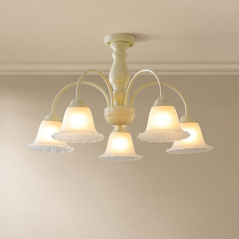 Modern Ceiling Lamp Creative Glass Shade Flush Mount Lighting Fixture for Bedroom