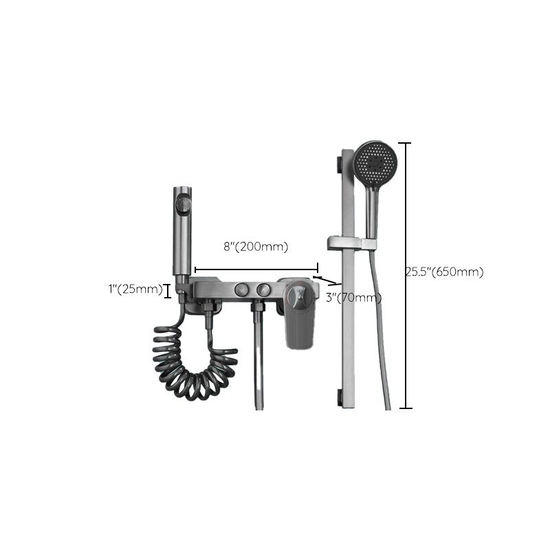 Contemporary Tub Filler Trim Wall Mount with Handshower and Hose