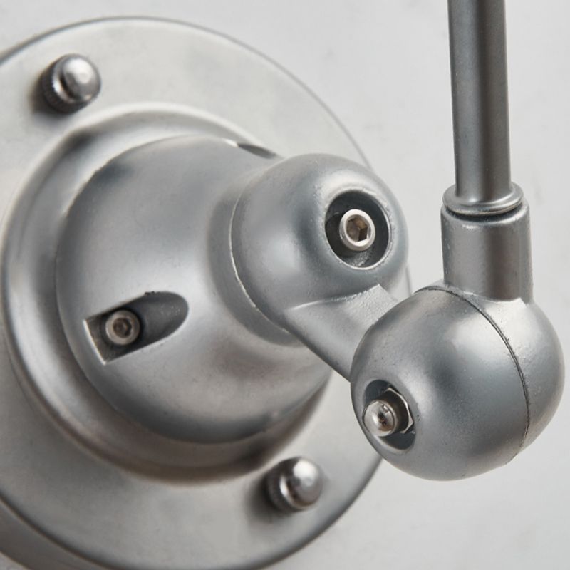 Silver Modern Wall Sconce Cone Shape Wall Light with Metal Shade for Living Room