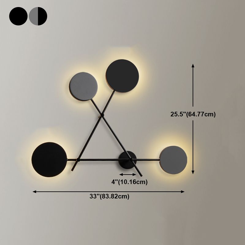 Luce da parete geometrica a 4 luci geometriche a 4 luci per soggiorno per soggiorno