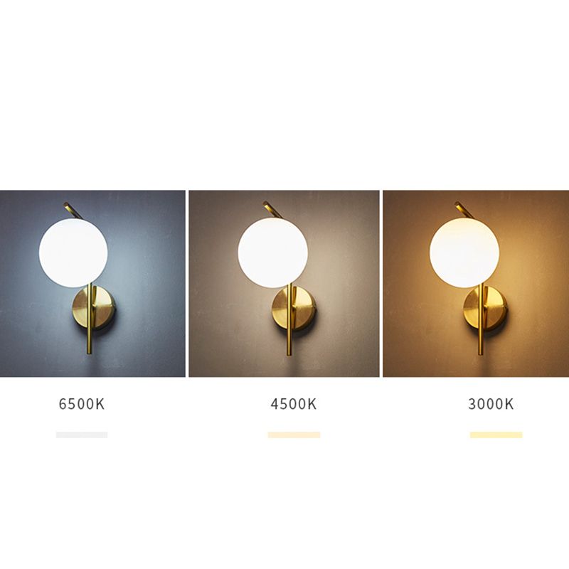 Zeitgenössische globale Wandmontagleuchte Milchglas Wandmontagelampe für das Restaurant