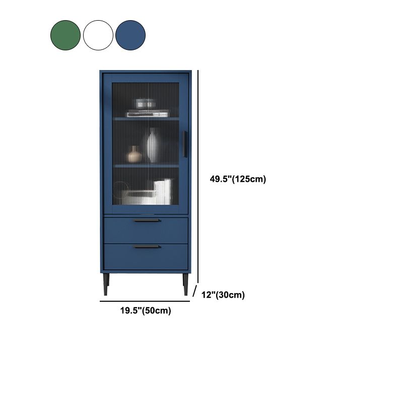 11.81" Wide Wooden Accent Cabinet with 1 Door Modern Side Cabinet with 2 Drawers