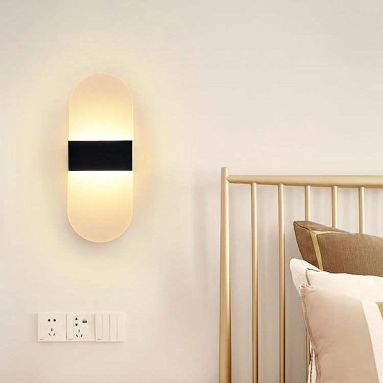 Contemporary Geometric Wall Mounted Lights Acrylic Flush Mount Wall Sconce for Bedside