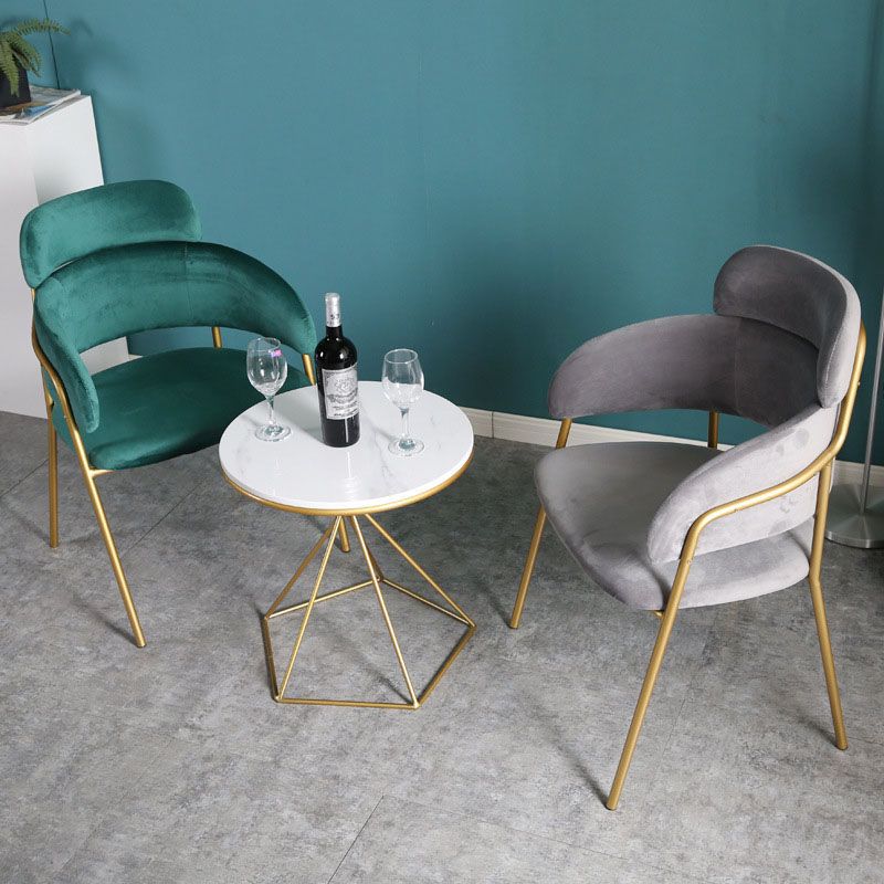 20.47" Tall Contemporary Style Side End Table Metal Round Sofa Side Accent Table