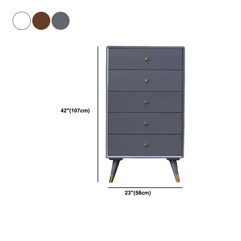 Solid Wood Accent Chest with 4/5/6/7 Drawers and Straight Legs