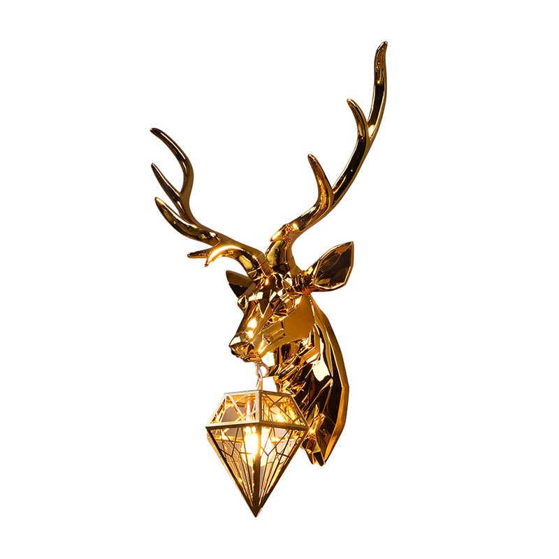 Postmodern Wall Sconce 1 Head Antler Wall Mounted Light Fixture for Living Room
