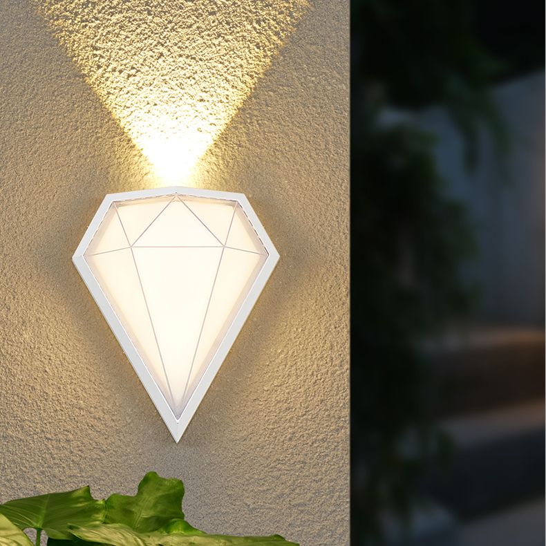 MODERE METTAGLIO METALLA A MONTRI A MOLTO LAGGIO LAMPAGGIO Diamond Sconce da parete per balcone