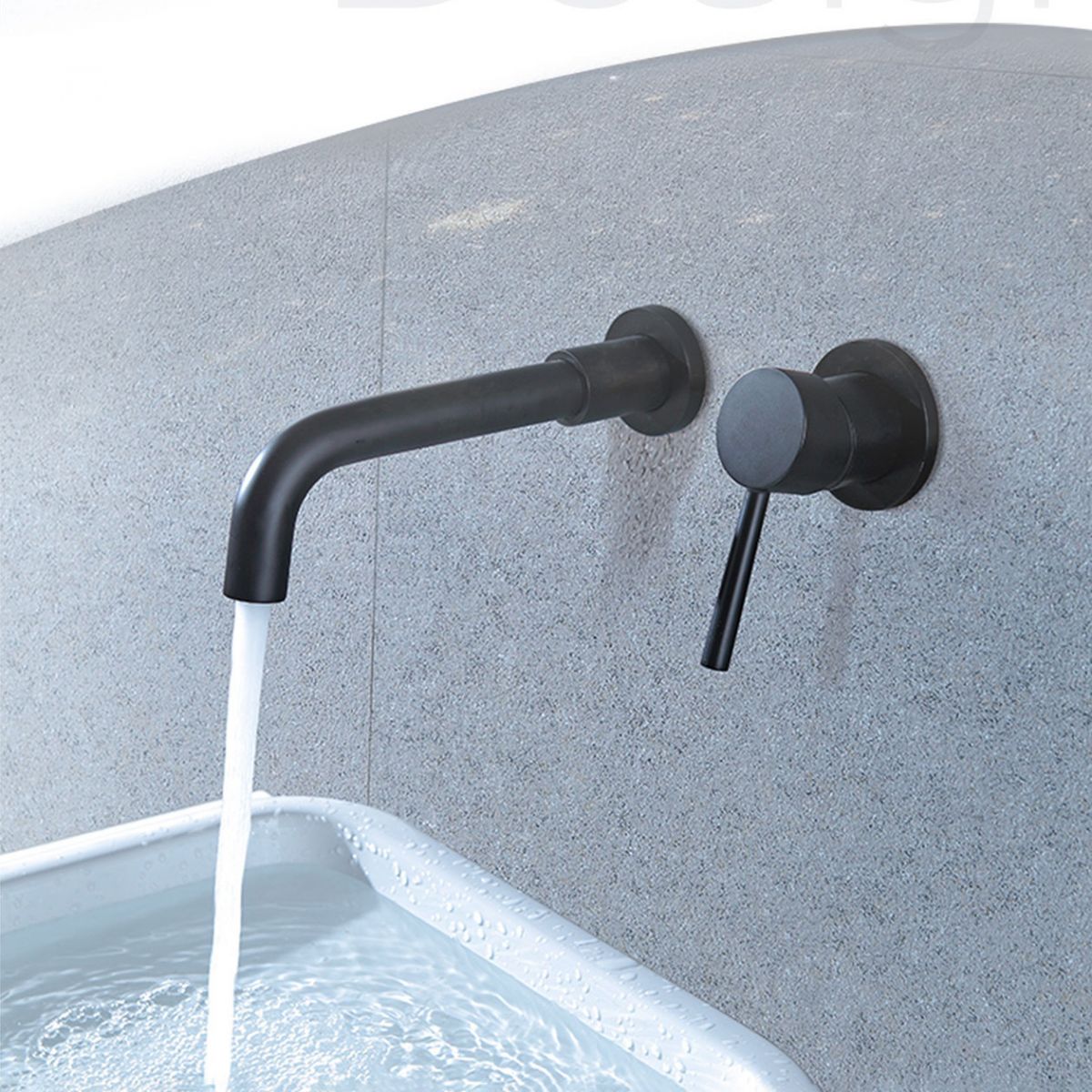 Wall Mounted Faucet Glam Style Vessel Sink Bathroom Faucet with Lever Handle