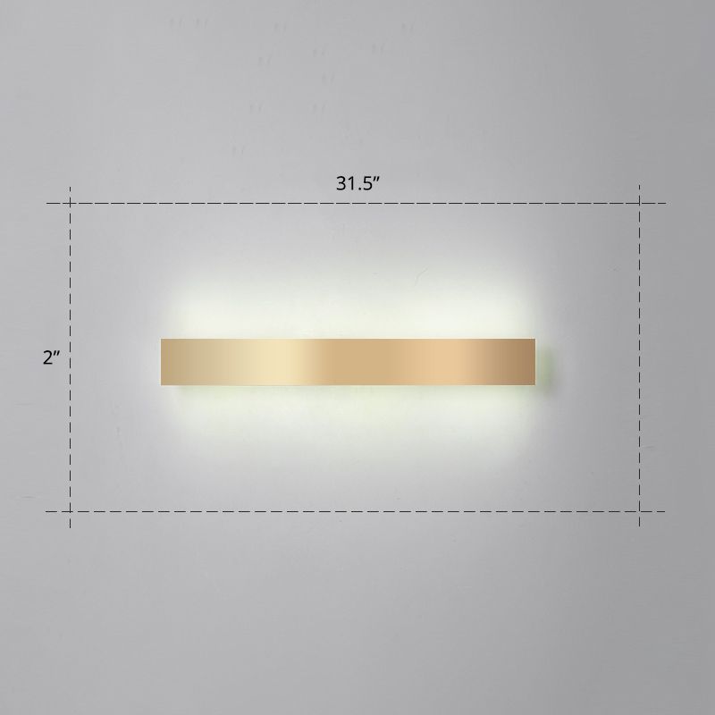 Aluminium staafvormige spoelwand SCONCE Minimalistisch goud vergulde LED -wandlampje voor woonkamer