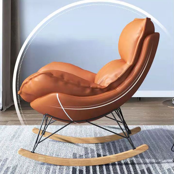 Modern Glider Chair Upholstered Button-Tufted Removable Cushions Rocking Chair