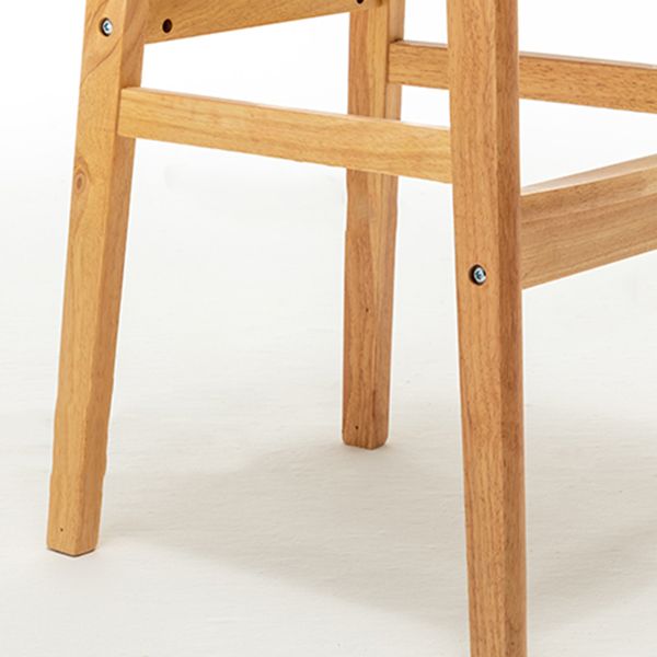 Rubberwood Coffee Shop Scandinavian Stool Matte Finish Upholstered Bar Stools