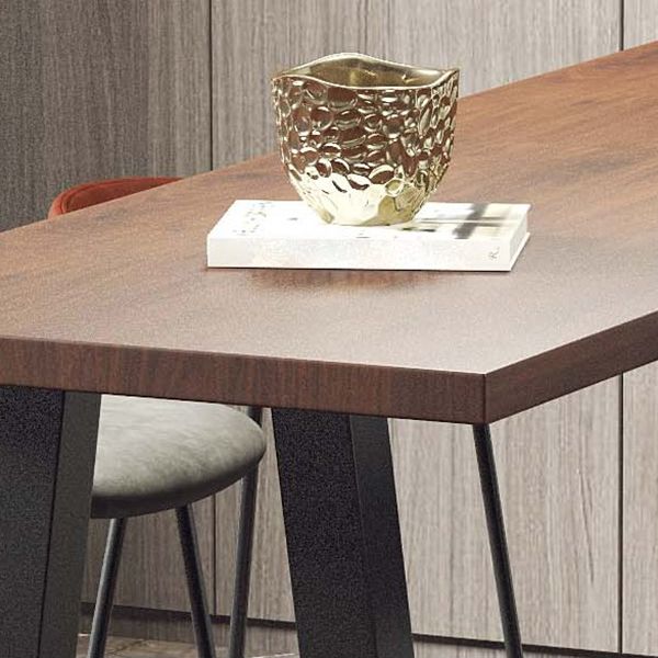 Rectangle Pine Solid Wood Trestle Base Bar Table for Kitchen Dining Room