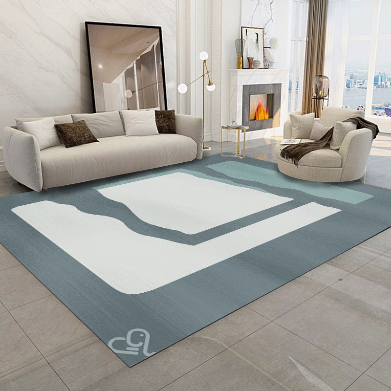 Modern Style Rectangle Shape Rug Light Luxury Living Room Carpet Polyester Area Rug