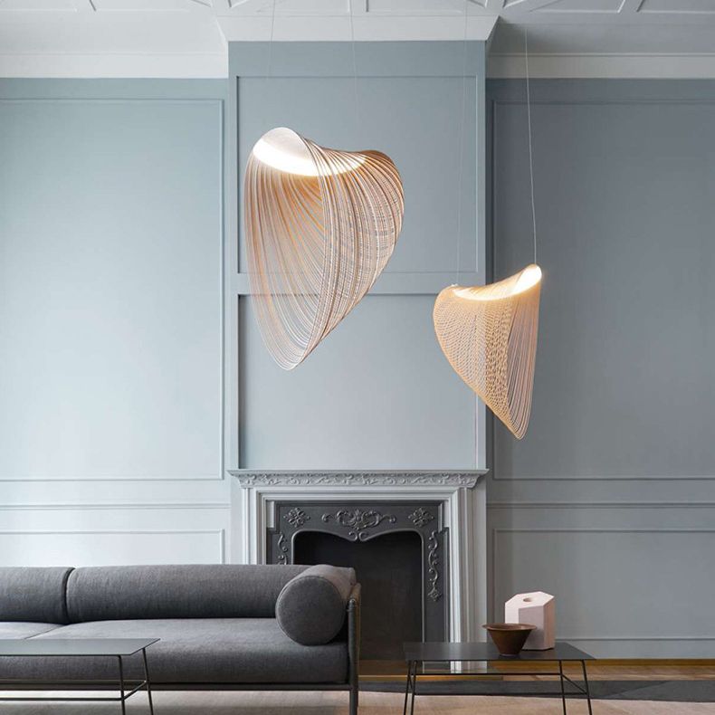 Tornado LED Pendant Lighting Designer Style Wooden Dining Room Hanging Lamp Fixture