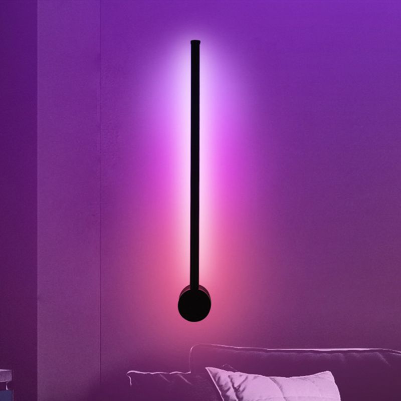 Luz de pared de dormitorio negro de aluminio de estilo simple moderno