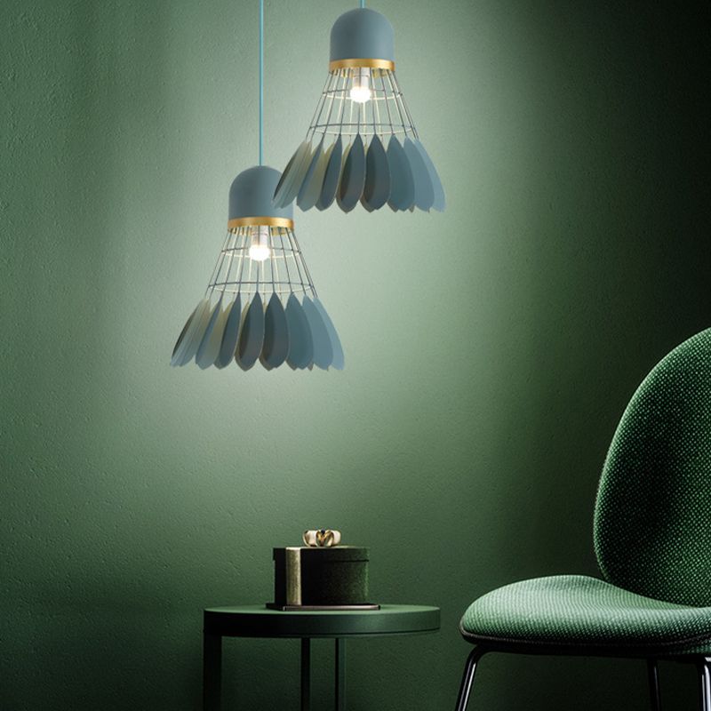 Modern Macaron Badminton Hanging Pendnant Lamp Metal Hanging Pendant Lights for Restaurant