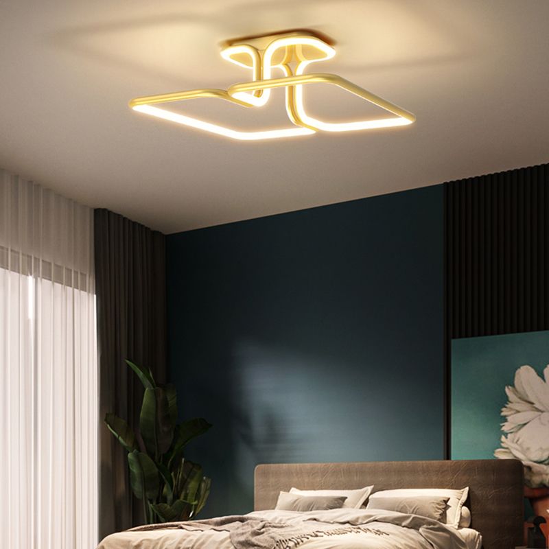 Luz de montaje de montura de color cuadrado de metal 2 2 luces Luz de techo de montaje con rasgo