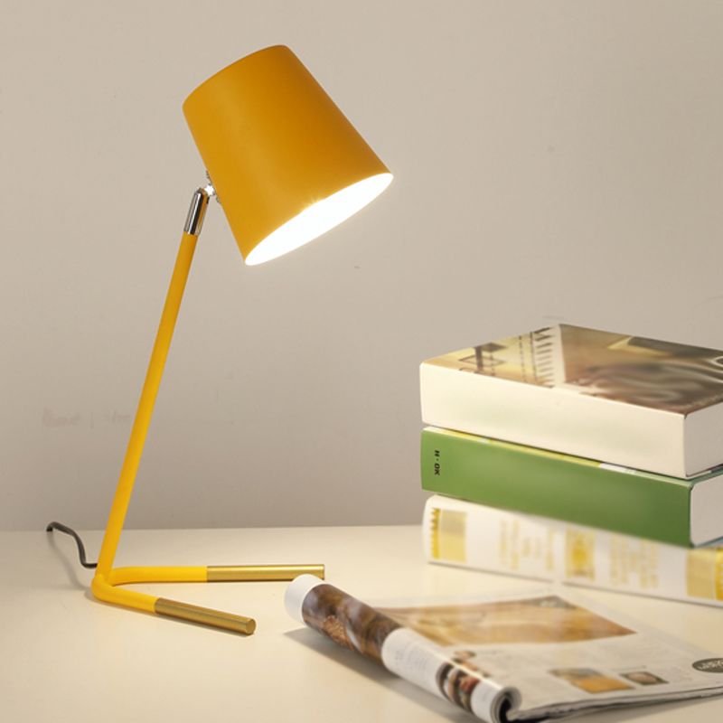 Metal Table Lamps 1 Light Contemporary Desk Lamps for Study Room