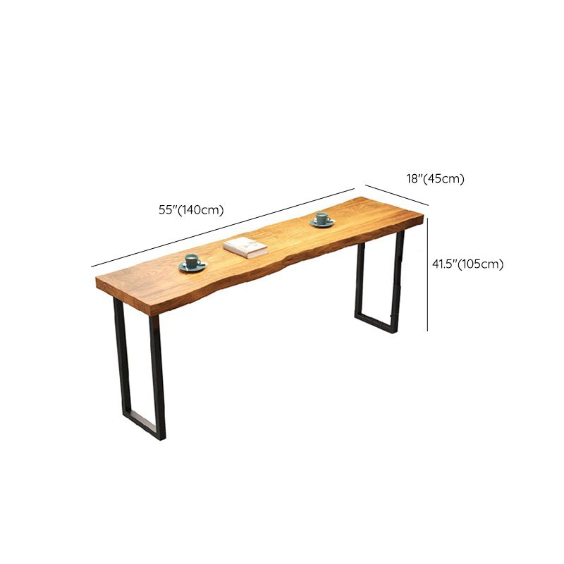 Modern Bar Height Table Rectangular Wood Top Bistro Bar Table