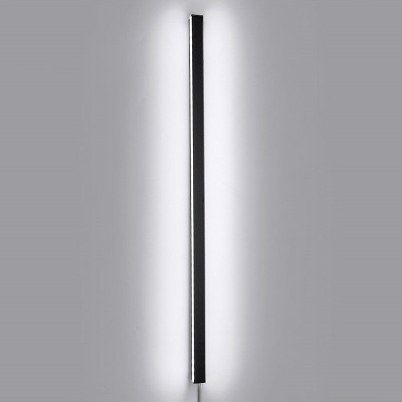 Modern Simplicity LED Wall Lamp Linear Acrylic Wall Light in Black