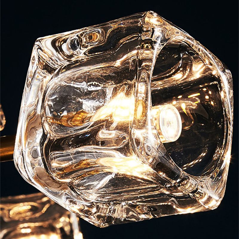 Luminaire de l'île contemporaine Crystal Cube Island Lights for Kitchen