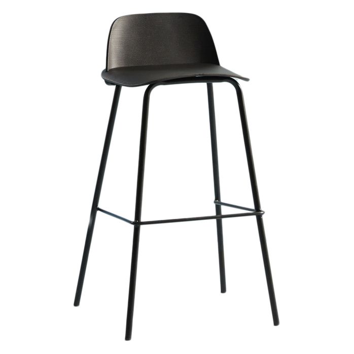 Milk Tea Shop Footrest Scandinavian Stool Matte Finish Plastic Barstool