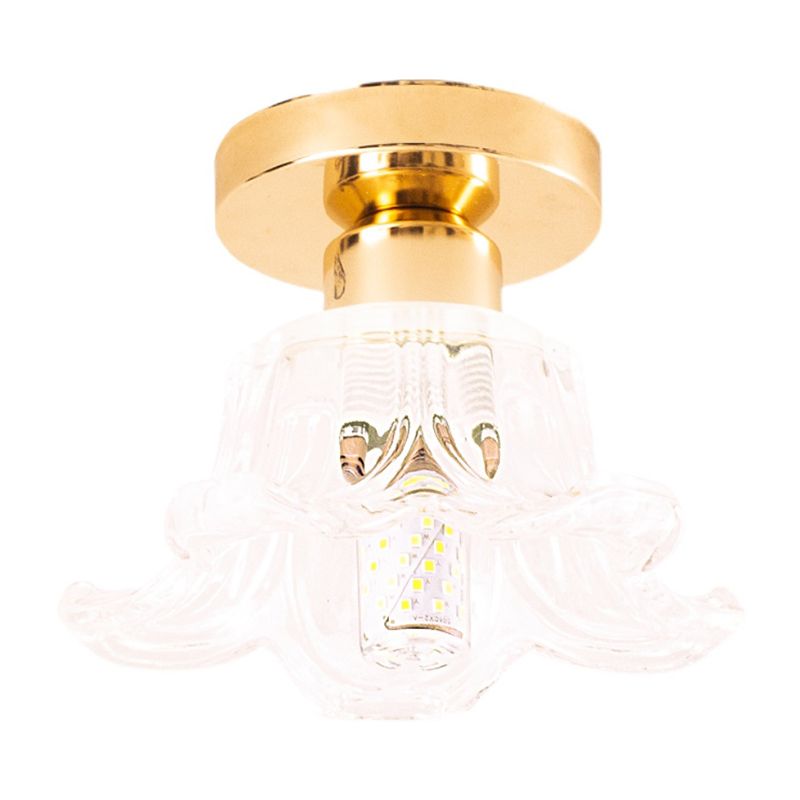 Glass Geometric Flush Mount Lights Modern Style 1 Light Flush Mount Lamp