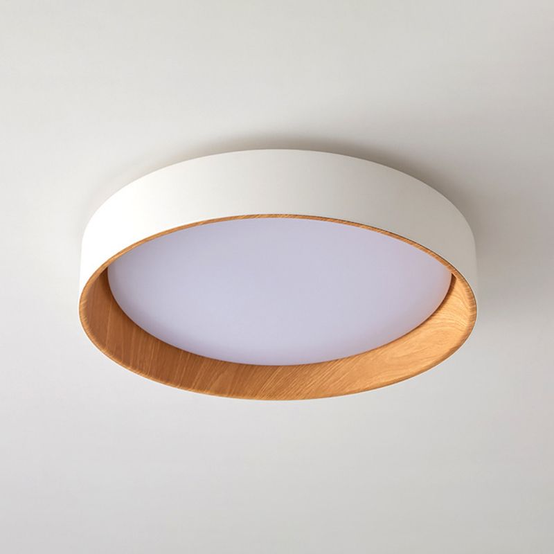Acrylic White LED Flush Mount in Modern Concise Style Wrought Iron Circular Ceiling Fixture