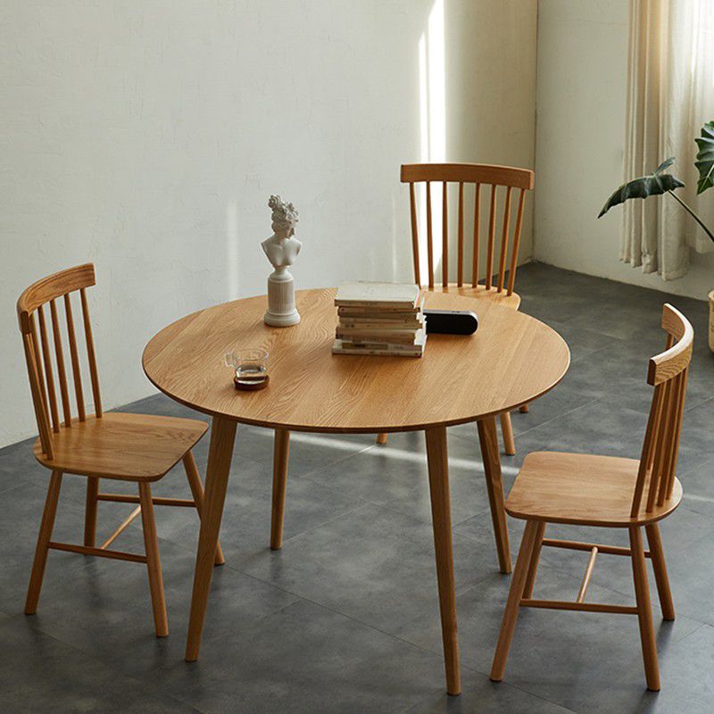 Dining Room Dinner Kitchen Table Round Solid Wood Dining Table