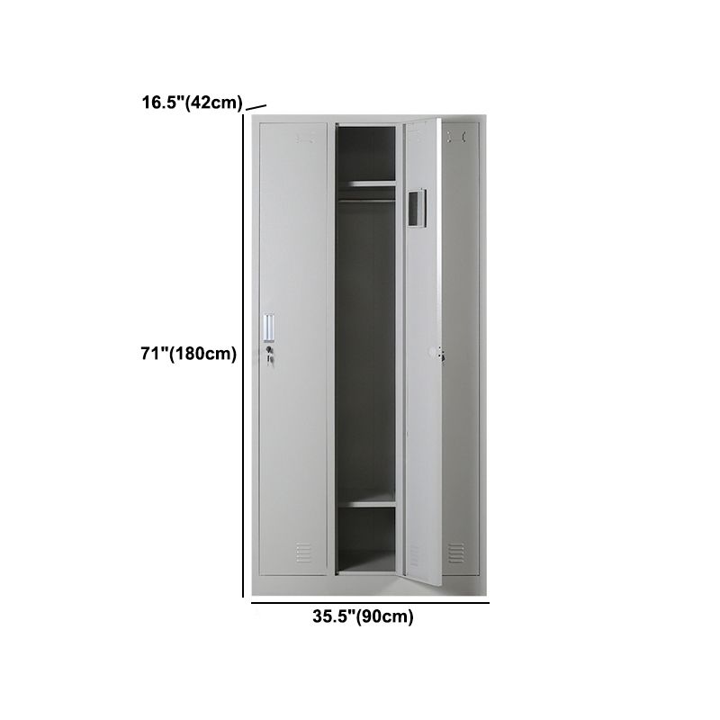 Metal Wardrobe Cabinet Contemporary Grey Wardrobe Armoire for Home