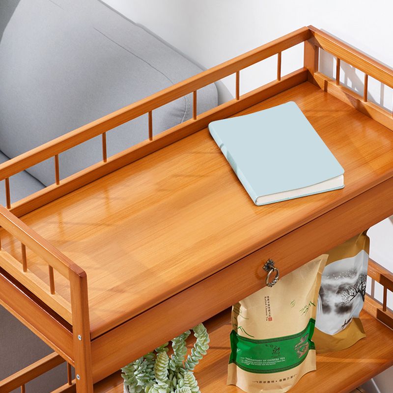 11" Wide Contemporary Corner Table Rectangular Accent Side Table with Storage