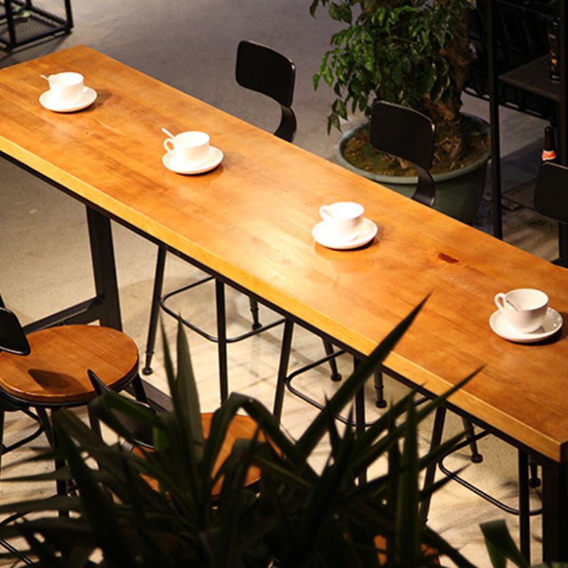 Solid Wood Bar Table Set Modern Rectangle 1/5/9 Pieces Counter Height Pub Set