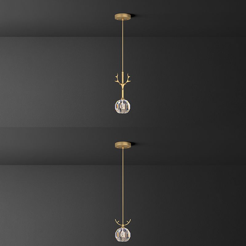 Bloc de cristal sphérique Hanging Light Simplicité